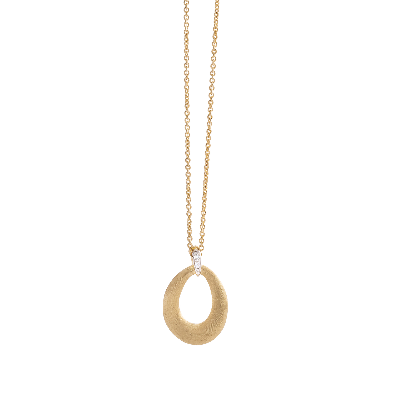 Marco Bicego Lucia 18K Yellow Gold and Diamond Loop Pendant